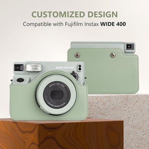 Wide 400 Clear Case, Clear Cover Compatible with Fujifilm Instax Wide 400 Instant Camera, for Instax Wide 400 Carry Case with Shoulder Strap - Clear in Kuwait