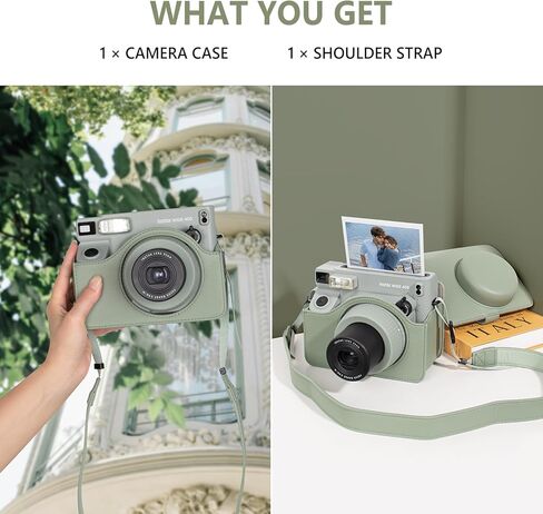 Wide 400 Clear Case, Clear Cover Compatible with Fujifilm Instax Wide 400 Instant Camera, for Instax Wide 400 Carry Case with Shoulder Strap - Clear in Kuwait