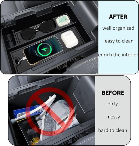 صينية تنظيم وحدة التحكم المركزية السفلية لملحقات Honda Prologue EV 2024 2025/Acura ZDX 2024 2025 تحت صندوق تخزين وحدة التحكم إدراج صينية الملحقات الثانوية الداخلية in Kuwait