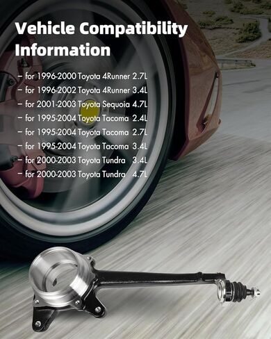 SCITOO Steering Knuckle and Hub Assembly For 1996-2000 for Toyota 4Runner Base 2.7L;2001 for Toyota 4Runner Base 3.4L;1996-2002 for Toyota 4Runner Limited 3.4L Front Left Side and Right Side in Saudi Arabia