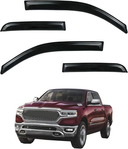 4pc Sun Rain Guards Window Visor Wind Deflector Compatible with 06-09 Toyota Prius XW20 Dark Smoke 94963 in Saudi Arabia