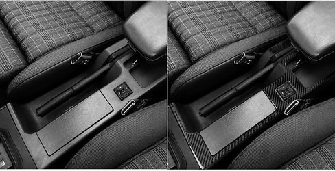 متوافق مع Ford Mustang 1987 1988 1989 1990 1991 1992 1993 غطاء فتحة تهوية مكيف الهواء الأمامي للسيارة من ألياف الكربون باللون الأسود قطعتين in Saudi Arabia