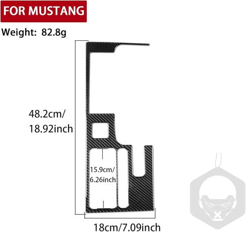متوافق مع Ford Mustang 1987 1988 1989 1990 1991 1992 1993 غطاء فتحة تهوية مكيف الهواء الأمامي للسيارة من ألياف الكربون باللون الأسود قطعتين in Saudi Arabia