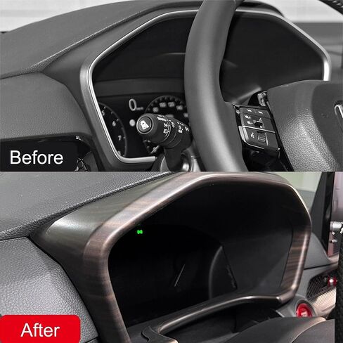 Peach Wood Grain ABS Full Interior Trim Kit for Honda CRV CR-V 2023 2024 2025 2026 Set Including Dashboard Center Console Air Vent Upper Air Outlet Steering Wheel Decorative Accessories - 5pcs in Saudi Arabia