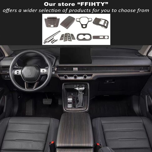Peach Wood Grain ABS Full Interior Trim Kit for Honda CRV CR-V 2023 2024 2025 2026 Set Including Dashboard Center Console Air Vent Upper Air Outlet Steering Wheel Decorative Accessories - 5pcs in Saudi Arabia