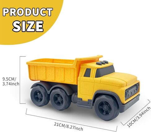 ألعاب سيارات للأطفال الصغار لعمر 1-3 سنوات، شاحنة قلابة صفراء، خالية من مادة BPA، خالية من الفثالات، PVC، بلاستيك معاد تدويره، شاحنة بناء، ألعاب للأطفال في الهواء الطلق، هدايا عيد الميلاد للأولاد والبنات in Kuwait