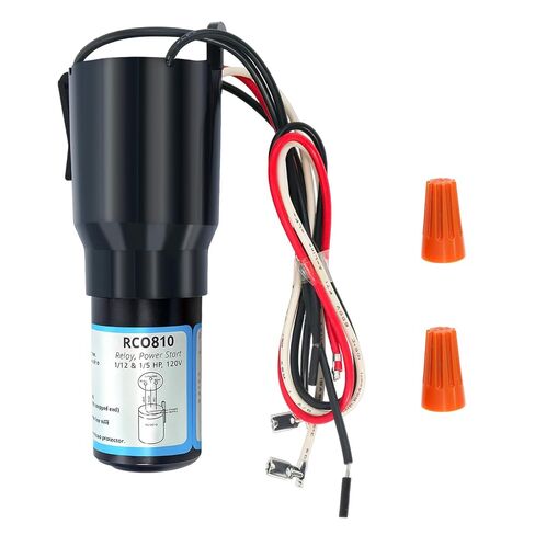 RCO410 3-in-1 Hard Start Capacitor Kit, Compatible for Compatible with Refrigerators & Freezers, 1/4-1/3 H.P. 115VAC (2 pcs) in Kuwait