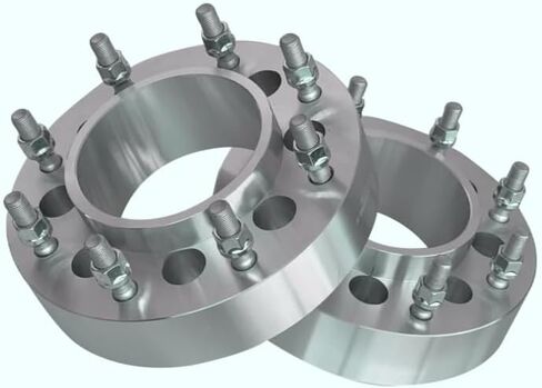 ezaccessory 2 Hub Centric Wheel Adapters 8x170 to 8x200 Thickness 2 Inch for Ford Super Duty Dually Wheels in Saudi Arabia