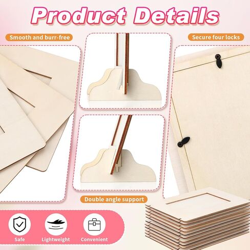 جيلين 50 حزمة DIY إطارات الصور الخشبية للحرف اليدوية لصور 4 × 6 بوصة غير مكتملة إطارات الصور الخشبية الصلبة لصياغة اللوحة DIY عيد ميلاد الزفاف عيد ميلاد (مستطيل) in Kuwait