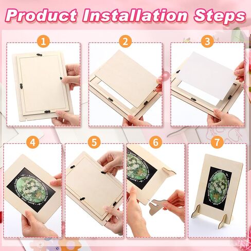 جيلين 50 حزمة DIY إطارات الصور الخشبية للحرف اليدوية لصور 4 × 6 بوصة غير مكتملة إطارات الصور الخشبية الصلبة لصياغة اللوحة DIY عيد ميلاد الزفاف عيد ميلاد (مستطيل) in Kuwait
