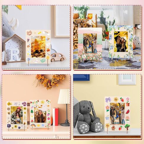 جيلين 50 حزمة DIY إطارات الصور الخشبية للحرف اليدوية لصور 4 × 6 بوصة غير مكتملة إطارات الصور الخشبية الصلبة لصياغة اللوحة DIY عيد ميلاد الزفاف عيد ميلاد (مستطيل) in Kuwait