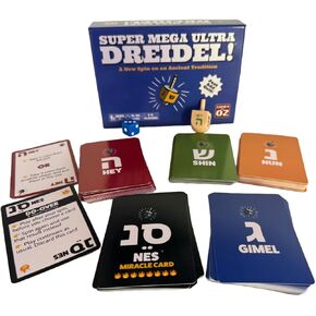 Super Mega Ultra Dreidel - Card Game Adds a New Spin on an Ancient Tradition - Family Holiday Fun for 2-6 Players Age 7+ in Saudi Arabia
