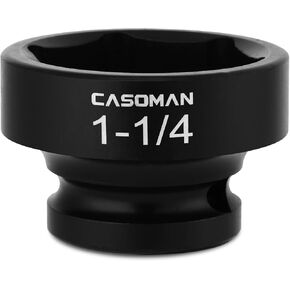 CASOMAN 1/2" Drive 1-3/16" Stubby Impact Socket Set, 6-Point, 1.1" Length, CR-MO, SAE in Saudi Arabia