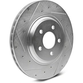 C&L Super Sport Cross-Drilled and Slotted Rotors; Front Pair Compatible For 94-04 Mustang Cobra, Bullitt, Mach 1 in Kuwait