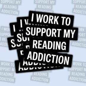3 Pcs I Work to Support My Reading Addiction Stickers 3 Inches – Funny Bookworm Decals for Avid Readers, Book Lovers, Library Fans, Bibliophiles – Laptop, Water Bottle, Kindle, Book Cart Decor in Saudi Arabia