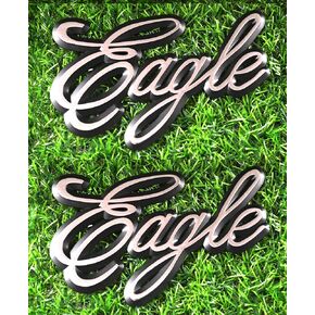 Pair Set Eagle Emblems 3D Badge Truck Decal Replacement for International 9400 Eagle Logo 3525293C1 (Chrome) in Saudi Arabia