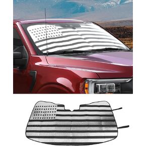 مظلة شمس للزجاج الأمامي لسيارة Ford F150 2009-2014، غطاء نافذة أمامي عازل للحرارة قابل للطي، DSWSQ، غطاء نافذة أمامي عازل للحرارة للنافذة الأمامية، واقي من الشمس للنافذة الأمامية لعلم F150 الأمريكي in Kuwait