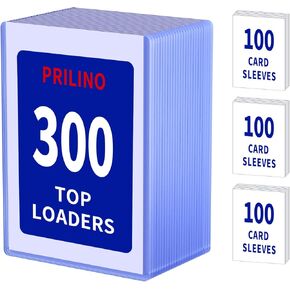 أغلفة بطاقات 600 قيراط للبطاقات - أدوات تحميل علوية 35pt 3 × 4 بوصة، واقيات بطاقات بلاستيكية صلبة، حاملات تحميل علوية ممتازة للتحصيل (300 أداة تحميل علوية + 300 حافظة قرش) in Kuwait