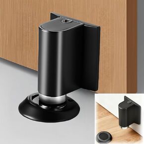 سدادة باب لأسفل الباب، توقف باب مغناطيسي غير مرئي بدون حفر، حامل باب جديد 2026 عالي التحمل لإبقاء الأبواب مفتوحة، أرضية مقاومة للصدأ أو سدادة باب مثبتة على الحائط (نيكل مصقول) in Kuwait