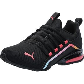 PUMA Axelion Mesh Sneaker, Club Navy-Flame Flicker White, 6 US Unisex Big Kid in Saudi Arabia