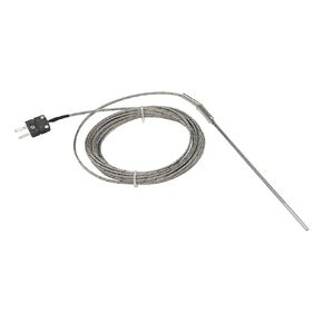 FTARP08 J Type 5m Metal screening Cable 150mm Flexible Probe sheathed thermocouple Temperature Sensor with Plug(J 3mm with Big Plug) in Saudi Arabia