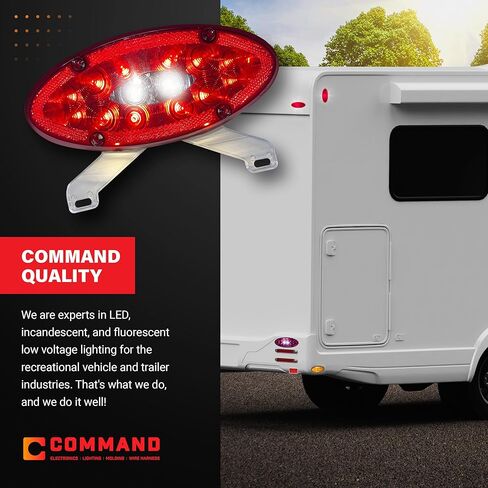 Command Electronics OEM 12V LED TV/Trailer Sealed Elliptical Tail Light with Backup Utility – 1-Pack in Saudi Arabia