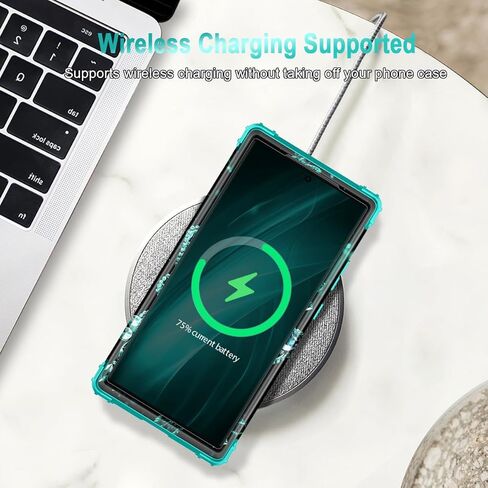 حافظة Miqala لهاتف Galaxy Note 20، تتوهج في الظلام بثلاث طبقات شديدة التحمل مضادة للصدمات لحماية الجسم بالكامل من البلاستيك الصلب + حافظة واقية من السيليكون الناعم لهاتف Samsung Galaxy Note 20، فراشة داكنة in Saudi Arabia