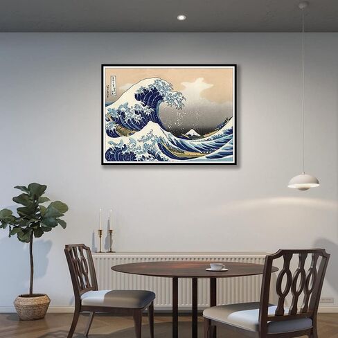 DIY 5D The Great Wave Off Kanagawa بواسطة Katsushika Hokusai مجموعات الطلاء الماسي للبالغين، طلاء حفر كامل بالأرقام صور فنية لديكور جدار المنزل (12 × 16 بوصة) in Saudi Arabia