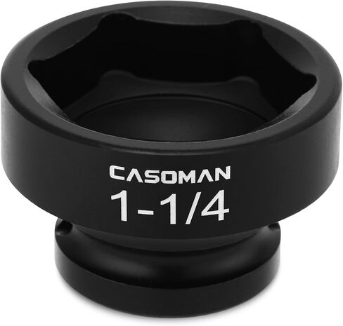 CASOMAN 1/2" Drive 1-3/16" Stubby Impact Socket Set, 6-Point, 1.1" Length, CR-MO, SAE in Saudi Arabia