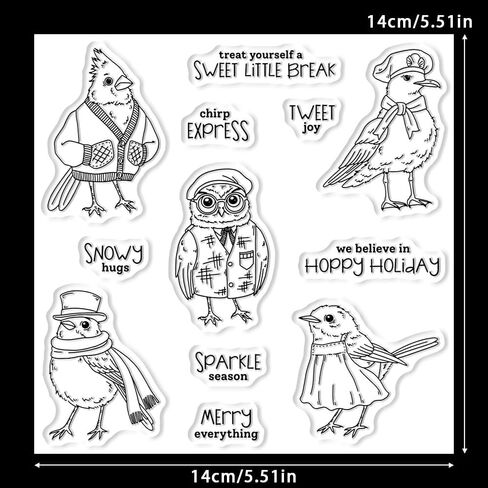 Christmas Animal Polar Bear Scarf Clear Stamps and Die Cuts Sets for Handmade Card Making Metal Cutting Dies Stencils Scrapbook Kit Embossing Supplies 2024-2025 Seals Template in Saudi Arabia