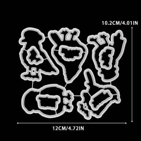 Christmas Animal Polar Bear Scarf Clear Stamps and Die Cuts Sets for Handmade Card Making Metal Cutting Dies Stencils Scrapbook Kit Embossing Supplies 2024-2025 Seals Template in Saudi Arabia