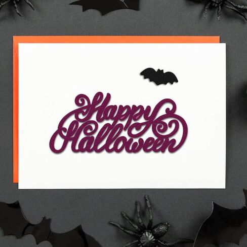Halloween Words Die Cuts for Card Making and Scrapbooking, Trick or Treat Words Cutting Dies Metal Template Molds, Bats Die Cuts for DIY Photo Album Paper Embossing Card Making Decoration in Saudi Arabia