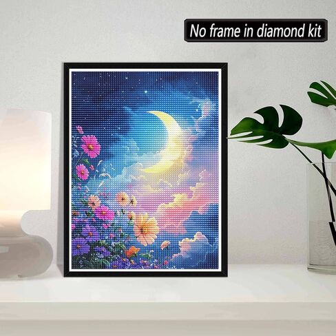 5D Diamond Art Kits for Adults - DIY Scenery Diamond Painting Kits, Full Round Drill - Crystal Embroidery Cross Stitch Craft for Wall Decor Christmas Gifts - 12x16 Inch A617 in Saudi Arabia