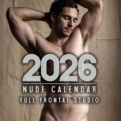 Men's Nude Photography Calendar for 2026 with Full Frontal Male Nudity, Gay Erotica, Sexy Naked Men in Studio, Erotic Photos in Saudi Arabia
