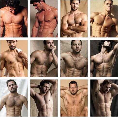 Men's Nude Photography Calendar for 2026 with Full Frontal Male Nudity, Gay Erotica, Sexy Naked Men in Studio, Erotic Photos in Saudi Arabia