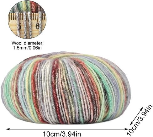 1 Roll Gradient Camouflage Yarn,Super Soft Ombré Mohair Yarns Cake Rainbow Cotton Yarn for Making Colorful Crafts,50G in Saudi Arabia