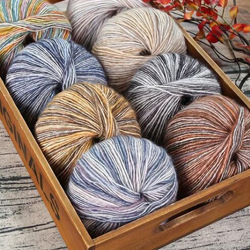 1 Roll Gradient Camouflage Yarn,Super Soft Ombré Mohair Yarns Cake Rainbow Cotton Yarn for Making Colorful Crafts,50G in Saudi Arabia