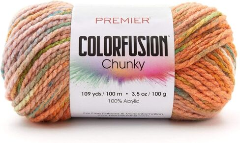Premier Colorfusion Chunky, Bulky Weight, Acrylic, 100 Grams, 1174-02 Autumn Sky in Saudi Arabia