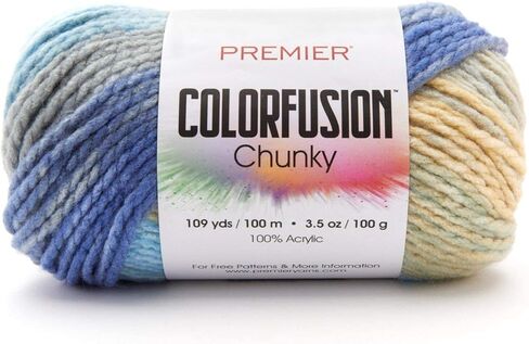 Premier Colorfusion Chunky, Bulky Weight, Acrylic, 100 Grams, 1174-02 Autumn Sky in Saudi Arabia