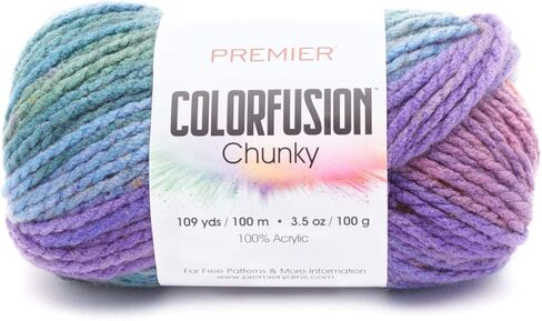 Premier Colorfusion Chunky, Bulky Weight, Acrylic, 100 Grams, 1174-02 Autumn Sky in Saudi Arabia