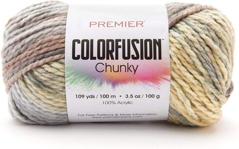 Premier Colorfusion Chunky, Bulky Weight, Acrylic, 100 Grams, 1174-02 Autumn Sky in Saudi Arabia