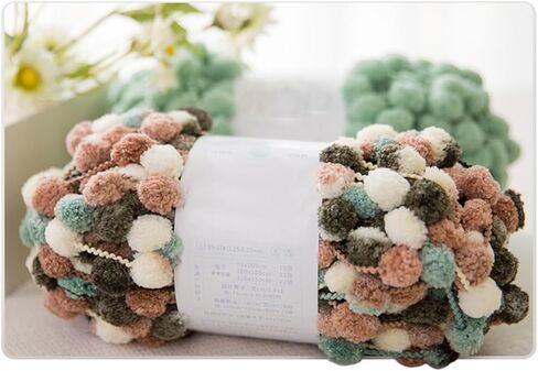 6 كرات خيوط Pomp-A-Doodle، 100% بوليستر جيلي فول صغيرة POM-POM كرات غزل للكروشيه الحياكة بطانية عش الحيوانات الأليفة 600 جم (Island Love، L) in Kuwait