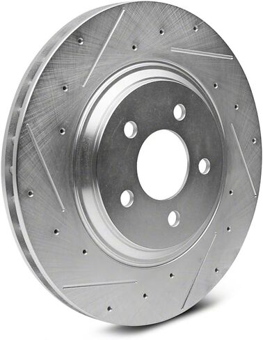 دوارات C&L Super Sport ذات الحفر المتقاطع والمشقوق؛ زوج أمامي متوافق مع 94-04 موستانج كوبرا، بوليت، ماخ 1 in Kuwait