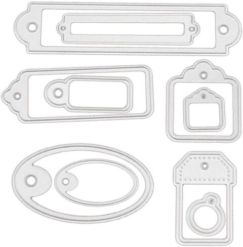 Nested Frame Dies for Scrapbooking Card Making, Background Frame Metal Cutting Dies Tag Label Frame Die Cuts for Decoupage Christmas Gift Card DIY Birthday Album Scrapbooking Paper Craft Supplies in Saudi Arabia