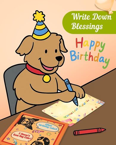 Coralogo Dog Woof Song بطاقة عيد ميلاد موسيقية - DIY العمر والشموع القابلة للنفخ وأضواء الألعاب النارية، بطاقة عيد ميلاد الكلب المنبثقة، هدايا ممتعة مفاجئة ثلاثية الأبعاد لطيفة للنساء والأطفال والبنات والصبية DogLover مع مغلف ملاحظة فارغة in Kuwait