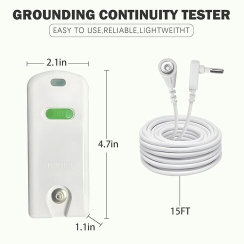 Conductivity Test Pen, Grounding Tester, Continuity Tester for Grounding Mats, Sheets, Pads, Blankets, Pillow Cases. Use to Test Effectiveness of Earth Connected Products. (Outlet Tester) in Kuwait