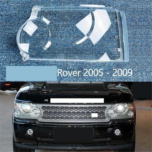 Compatible for Land Rover Range Rover 2005 2006 2007 2008 2009 Headlight Shell Transparent Lampshade Headlamp Lens Cover Lamp Shell(Left and Right) in Saudi Arabia