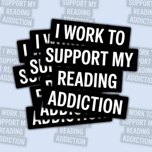 3 قطع من ملصقات I Work to Support My Reading Addiction مقاس 3 بوصات - ملصقات مضحكة لدودة الكتب للقراء المتعطشين، ومحبي الكتب، ومحبي المكتبات، وعشاق الكتب - كمبيوتر محمول، وزجاجة مياه، وكيندل، وديكور عربة الكتب in Saudi Arabia