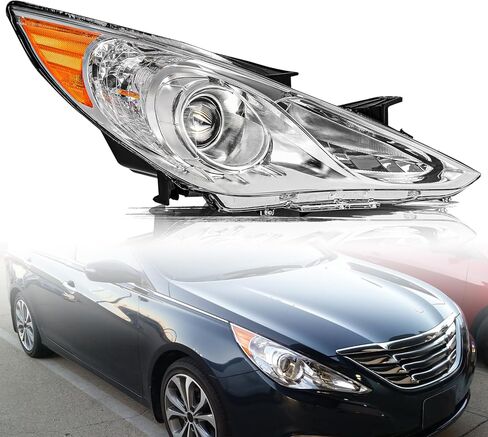 Aosky Headlight Assembly Fits for 2011 2012 2013 2014 Hyundai Sonata Driver and Passenger Side Pair Set, Not Fits for Hybrid Model in Saudi Arabia