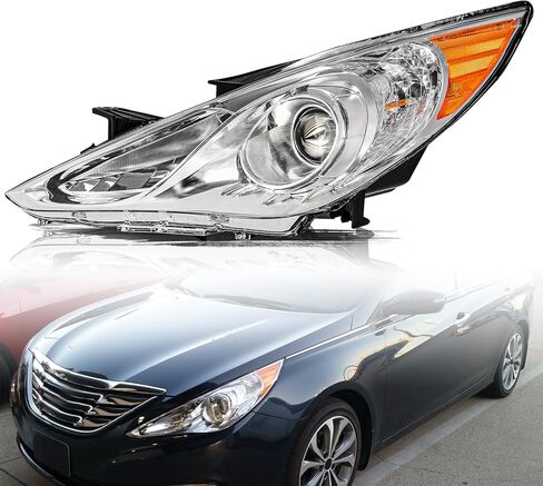 Aosky Headlight Assembly Fits for 2011 2012 2013 2014 Hyundai Sonata Driver and Passenger Side Pair Set, Not Fits for Hybrid Model in Saudi Arabia